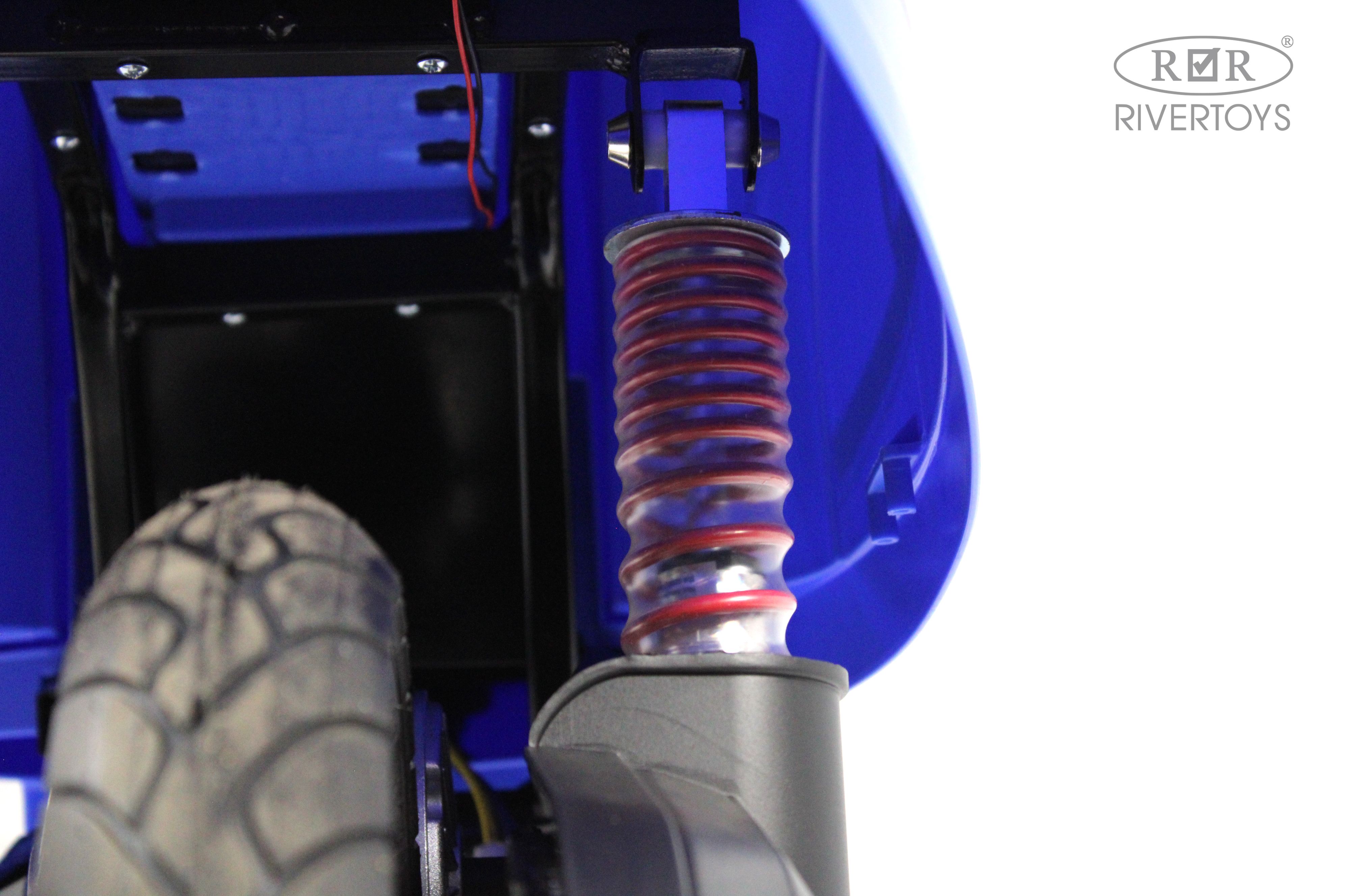 Электромотоцикл RIVERTOYS A111AA-MOTO-BLUE - фото 9