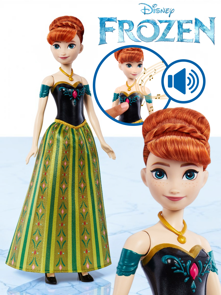 Кукла модельная Disney Frozen Принцесса Дисней Анна поющая высота 29 см JDL59 - фото 2