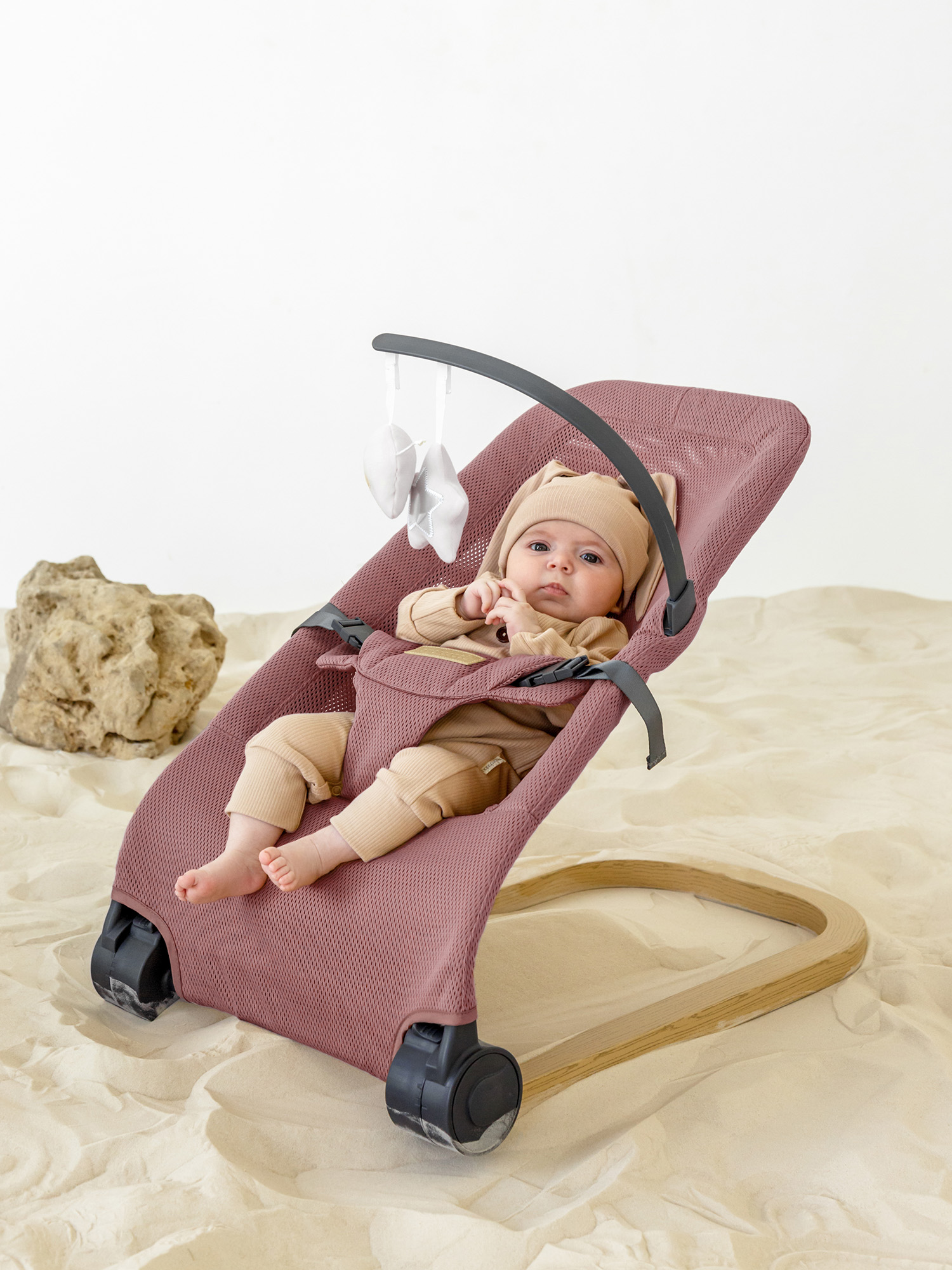 Шезлонг Amarobaby Baby relax розовый - фото 12