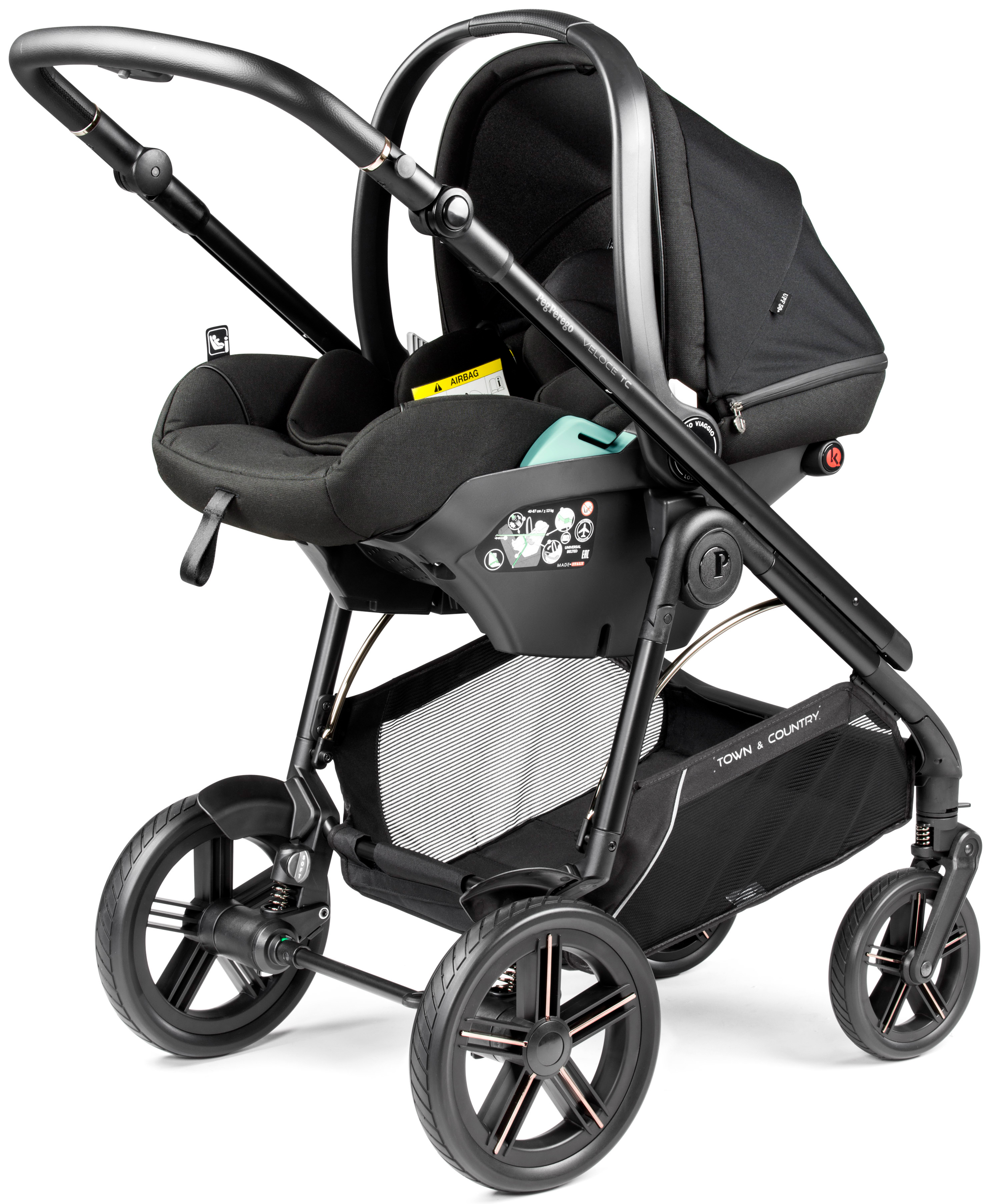 Автокресло Peg-Perego Lounge 0 (0 -13 кг) черный - фото 2