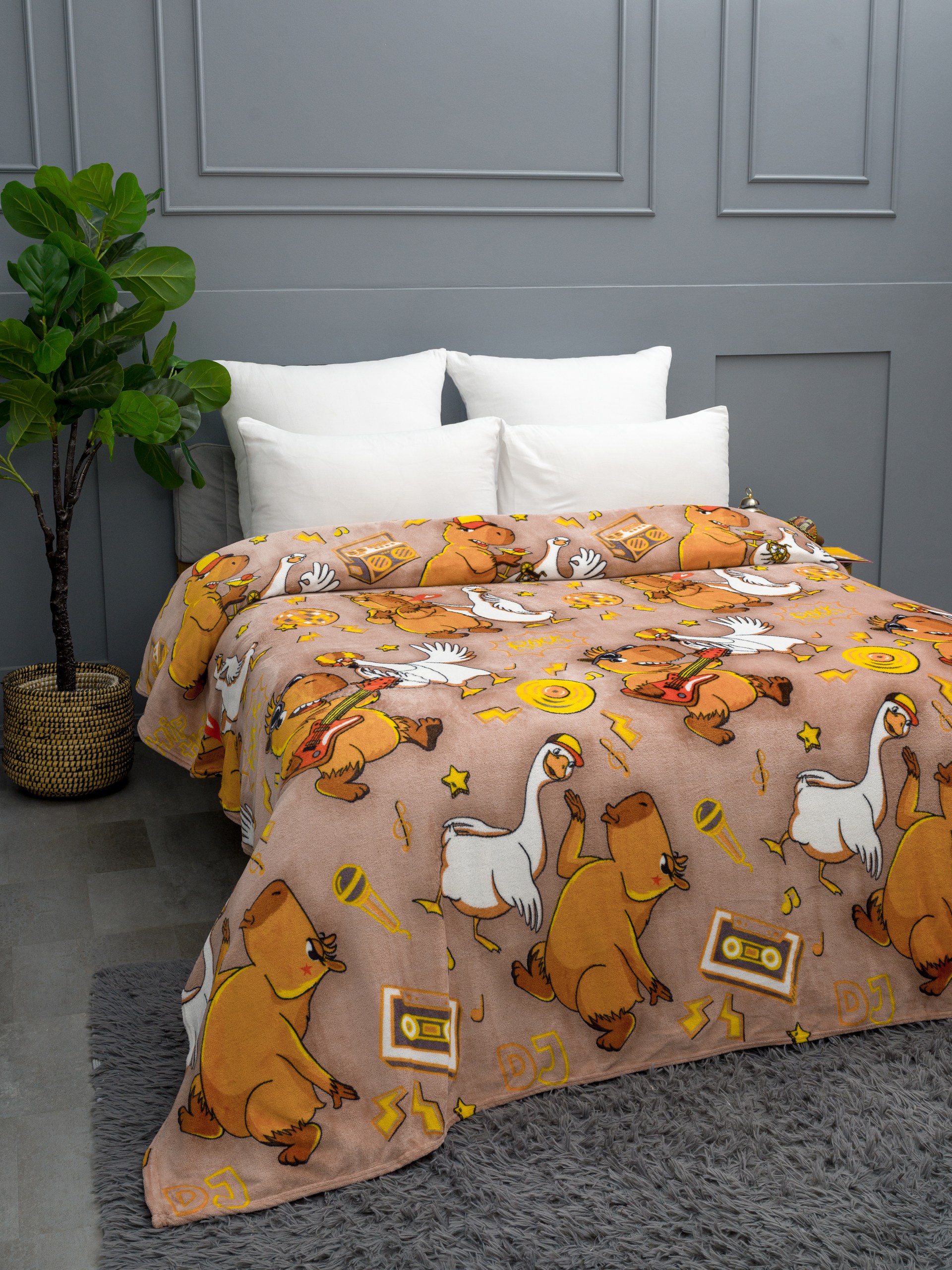 Плед Павлинка Капибара и гусь 200 x 220 см - фото 6