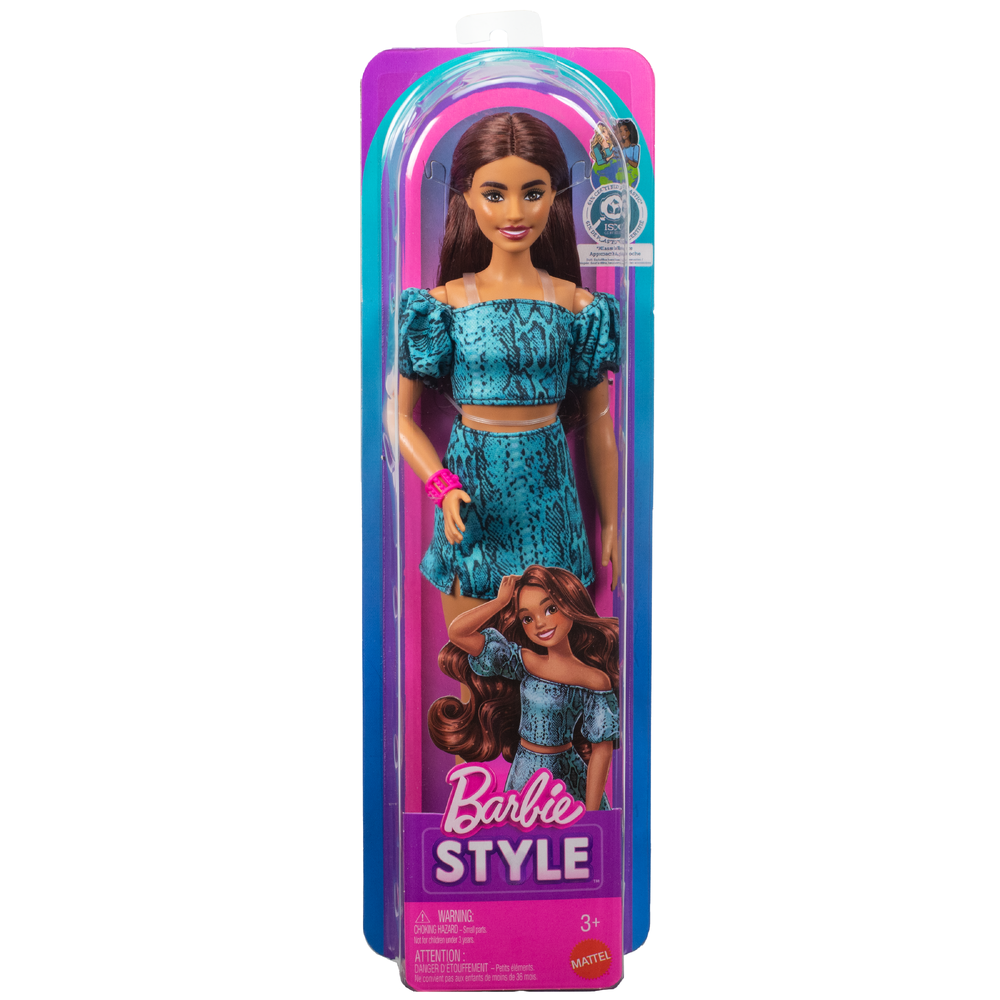 Кукла модельная Barbie Fashionistas в бирюзовой юбке JJN63 JJN63 - фото 2