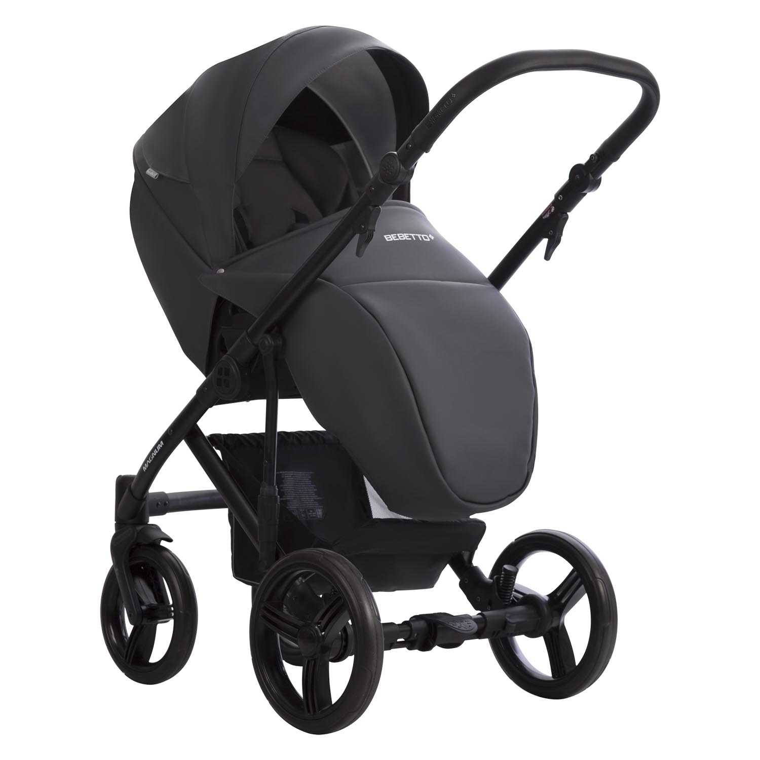 Коляска 2в1 Bebetto Magnum Light Pro серый - фото 6