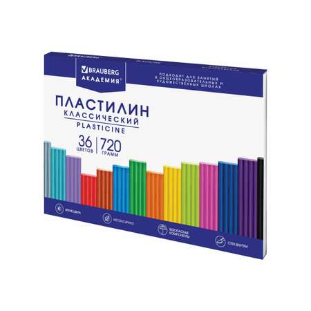 Пластилин Brauberg 36 цв.
