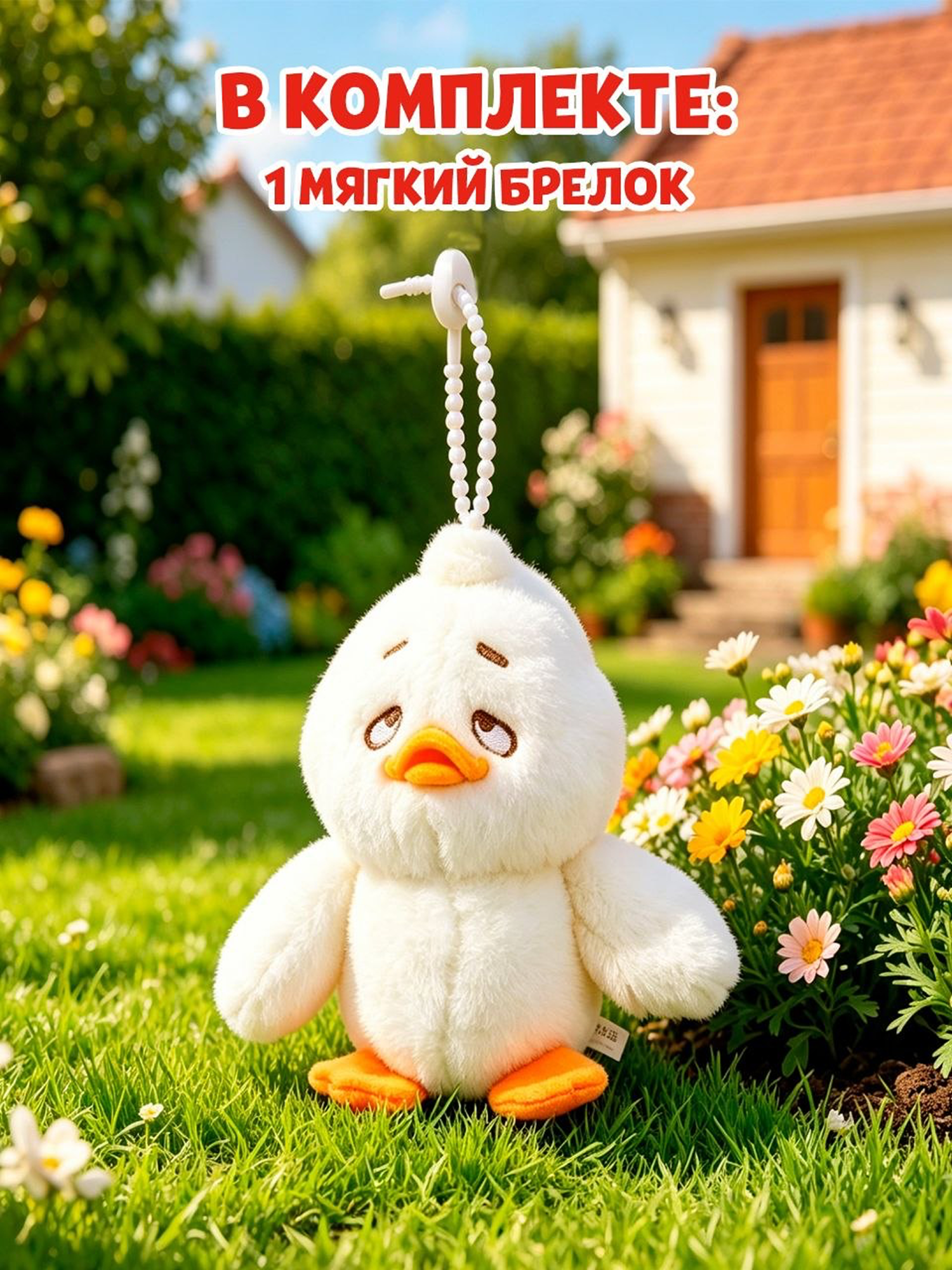 Брелок Upset Duck на цепочке - фото 6