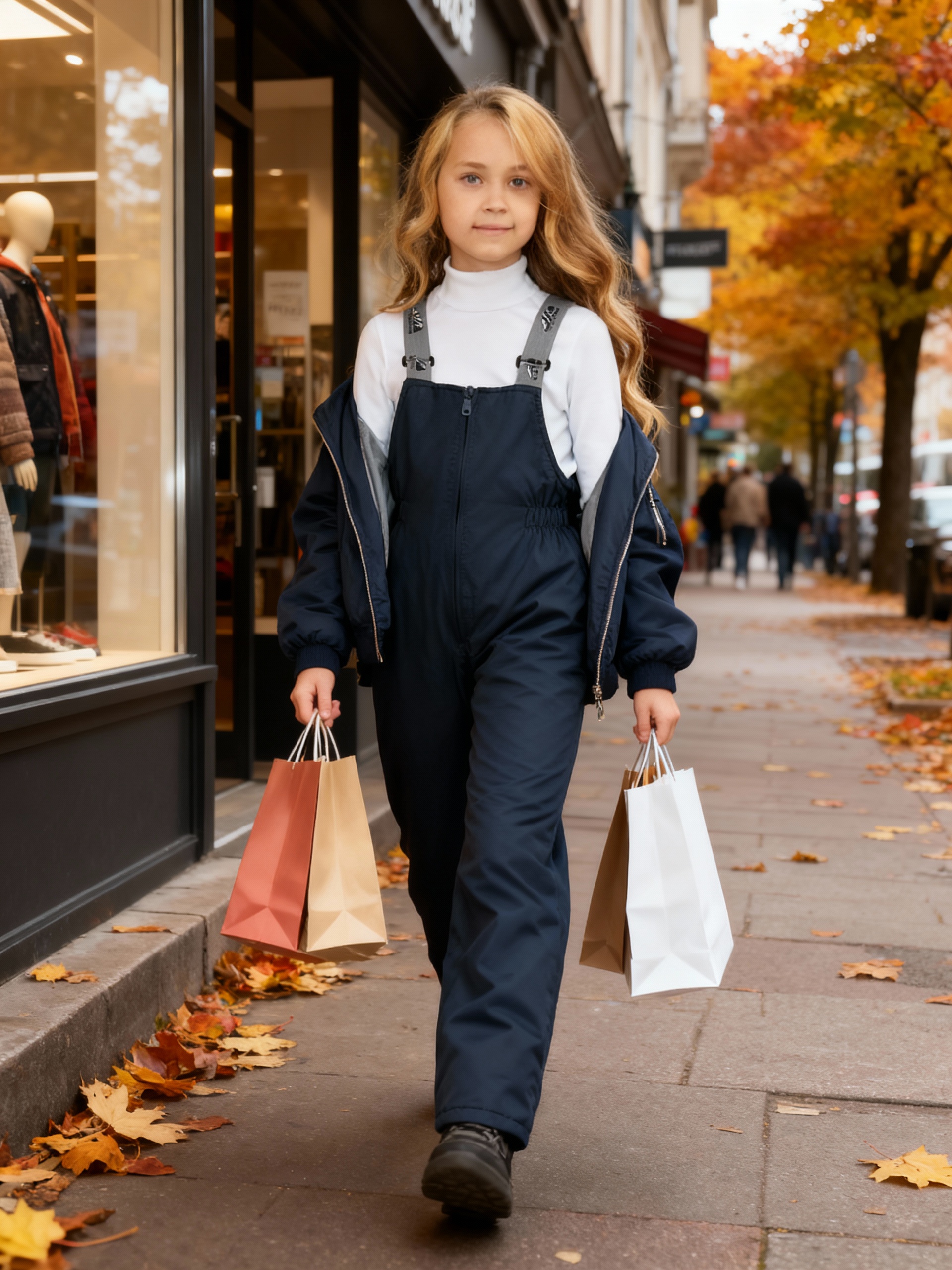 Полукомбинезон Arctic kids 60-006/2 синий - фото 6