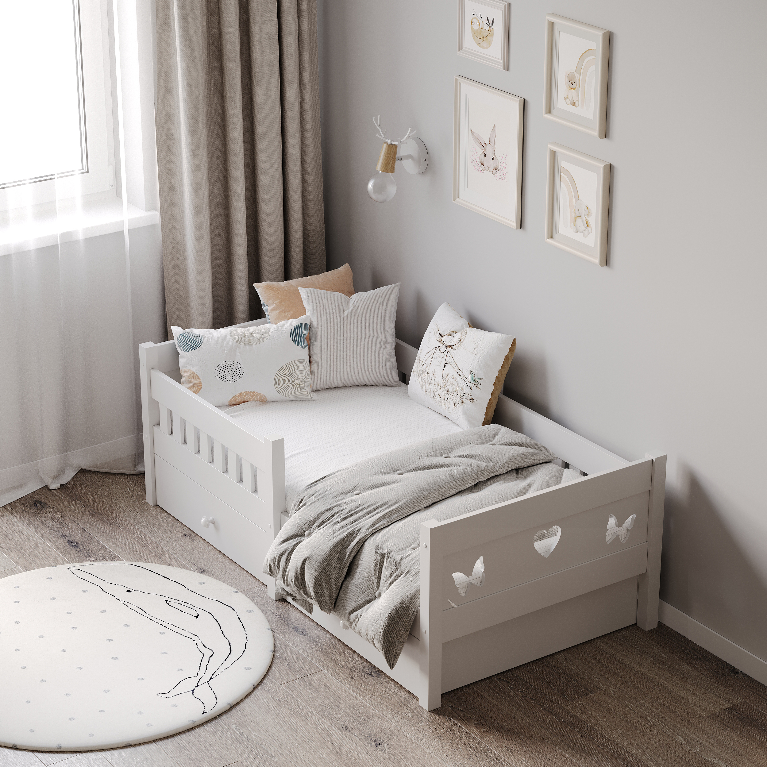 Детская кровать Moms charm с бортиком - фото 8