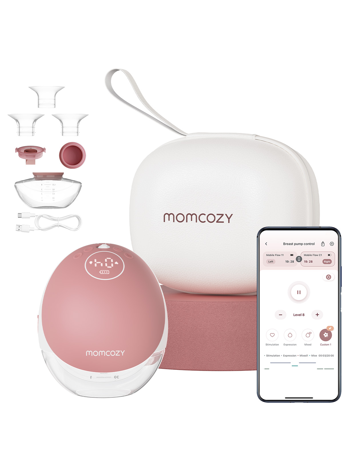 Молокоотсос электрический Momcozy BP223, Mobile Flow, M9, 2 шт - фото 11