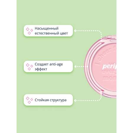 Румяна Peripera Pure blushed sunshine cheek тон 12 sunny pink