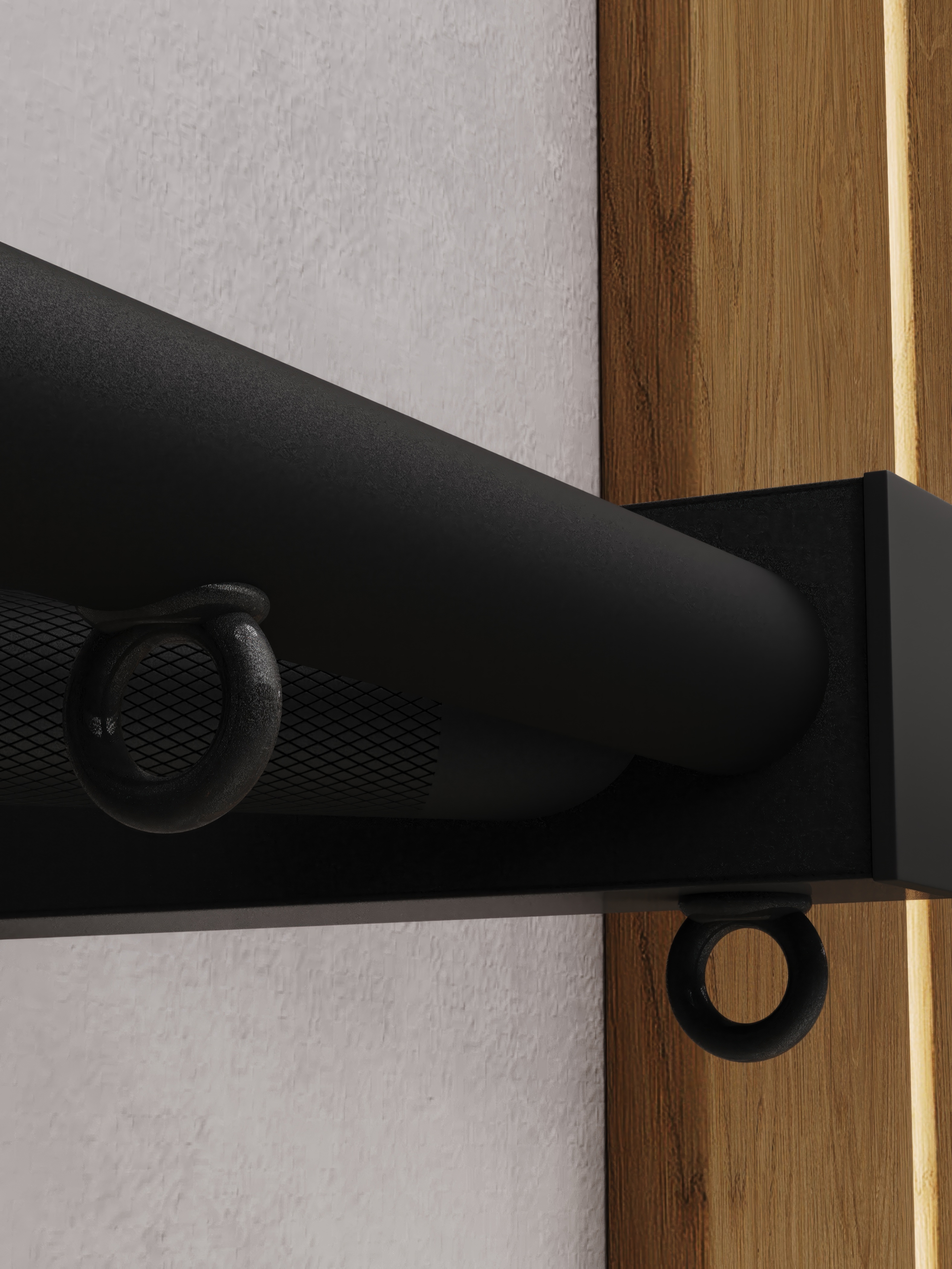 Турник наддверный "Буйвол" BLACK - стальное рифление - фото 12