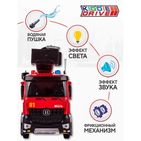 Пожарная машина KiddieDrive с лестницей со светом и звуком