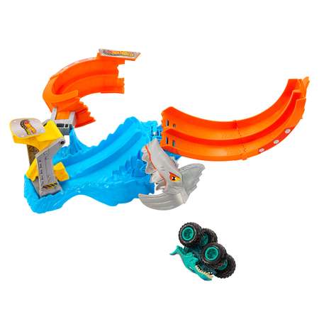 Трек Hot Wheels столкновение в воздухе с пусковой установкой