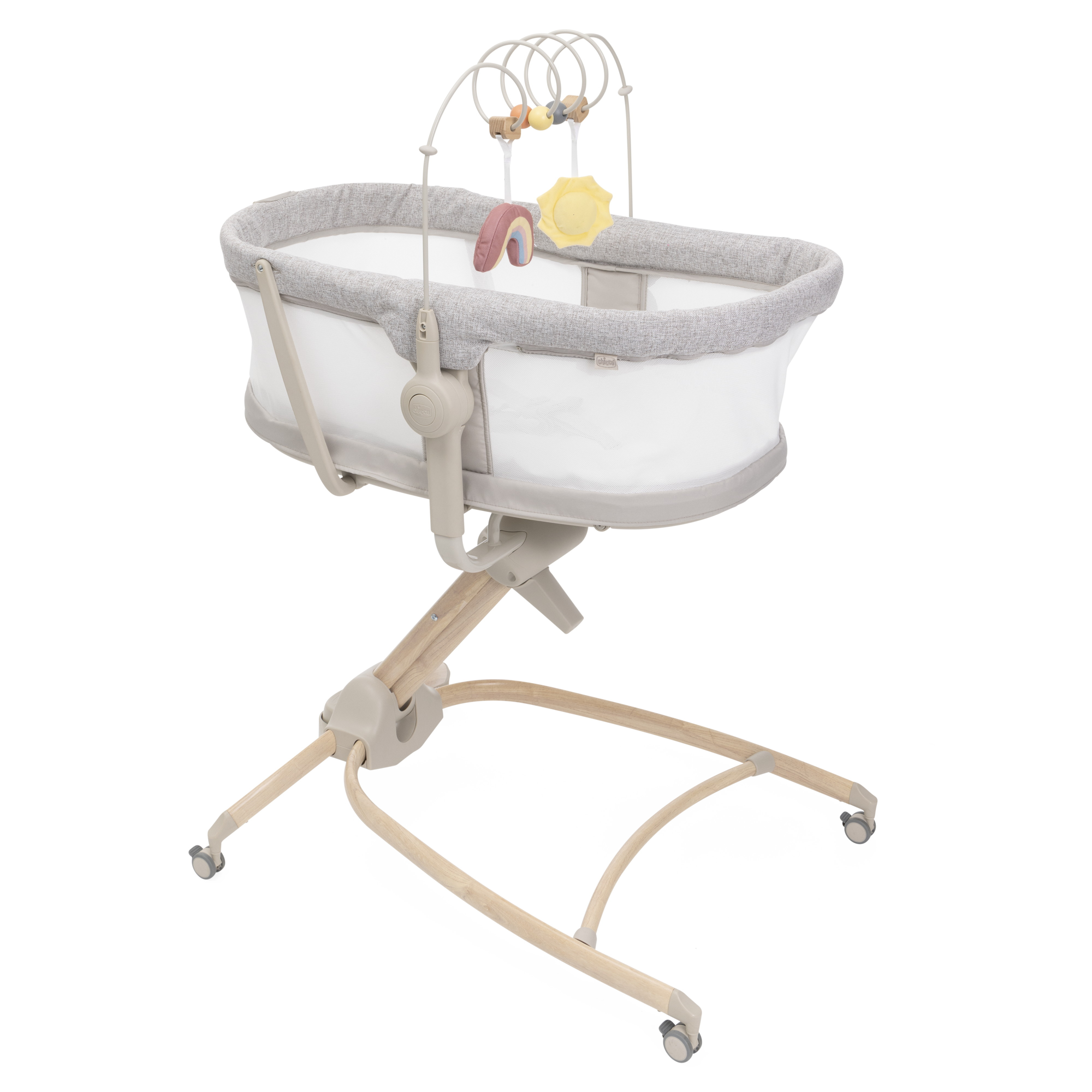 Детская кроватка Chicco Baby Hug Armonia 4в1 с рождения до 3 лет Scandinavian овальная, без маятника (бежевый) - фото 1