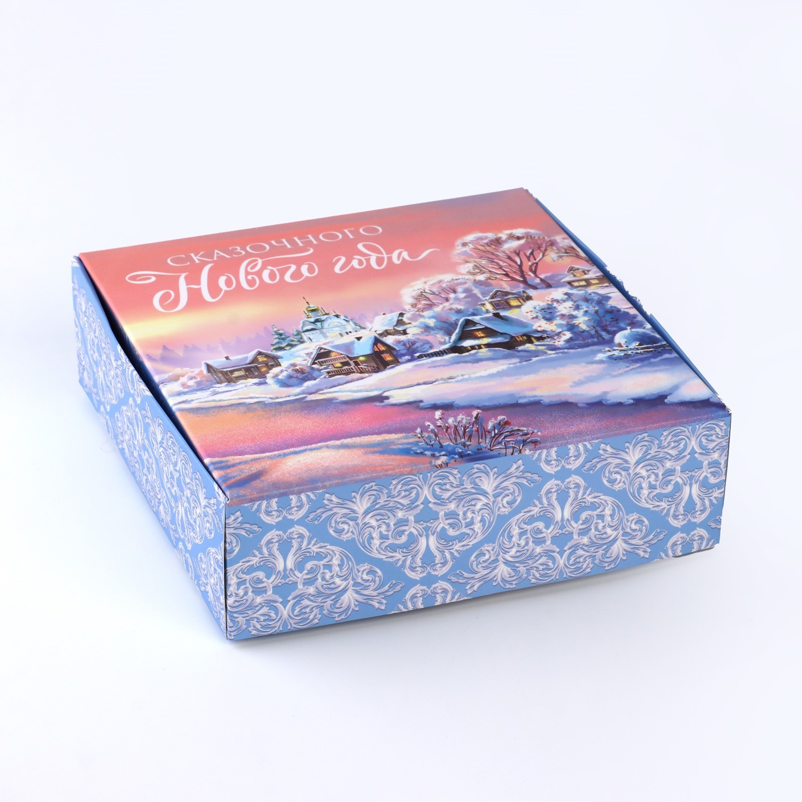 Коробка складная Дарите Счастье "Зимняя сказка", 16,5 х 16,5 х 5 см - фото 3