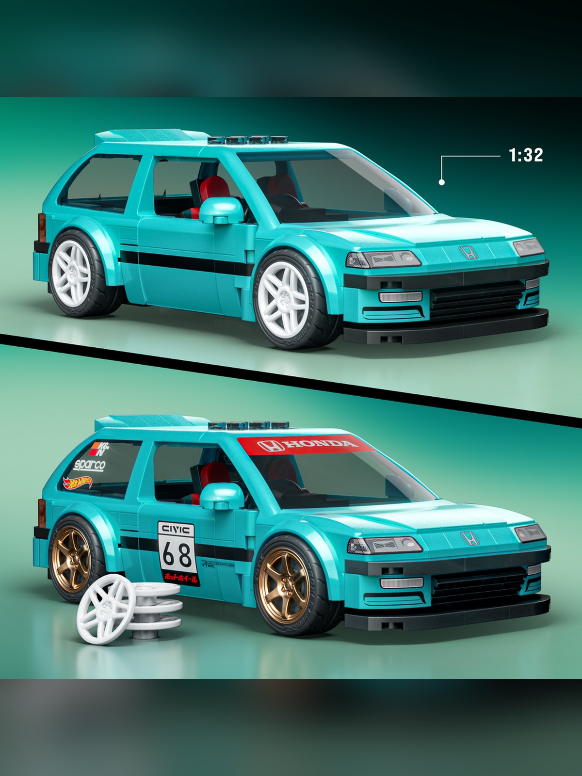 Конструктор Brick Shop Honda Civic 248 дет. - фото 3