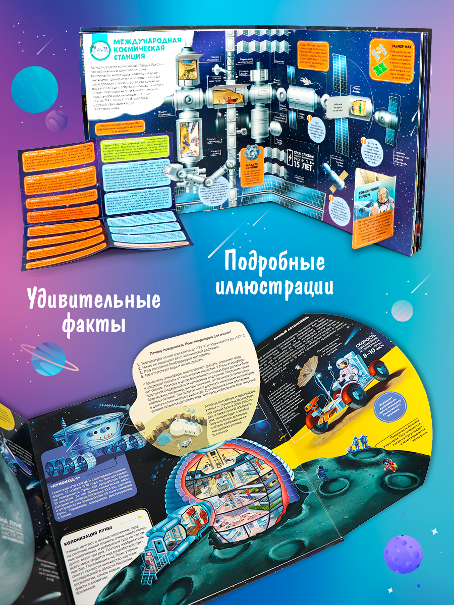 Энциклопедия интерактивная Malamalama Книга Космос с объемными картинками - фото 5