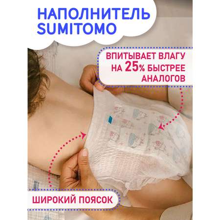 Трусики NAO Sleep and Play для новорожденных L (9-14 кг) 42 шт.