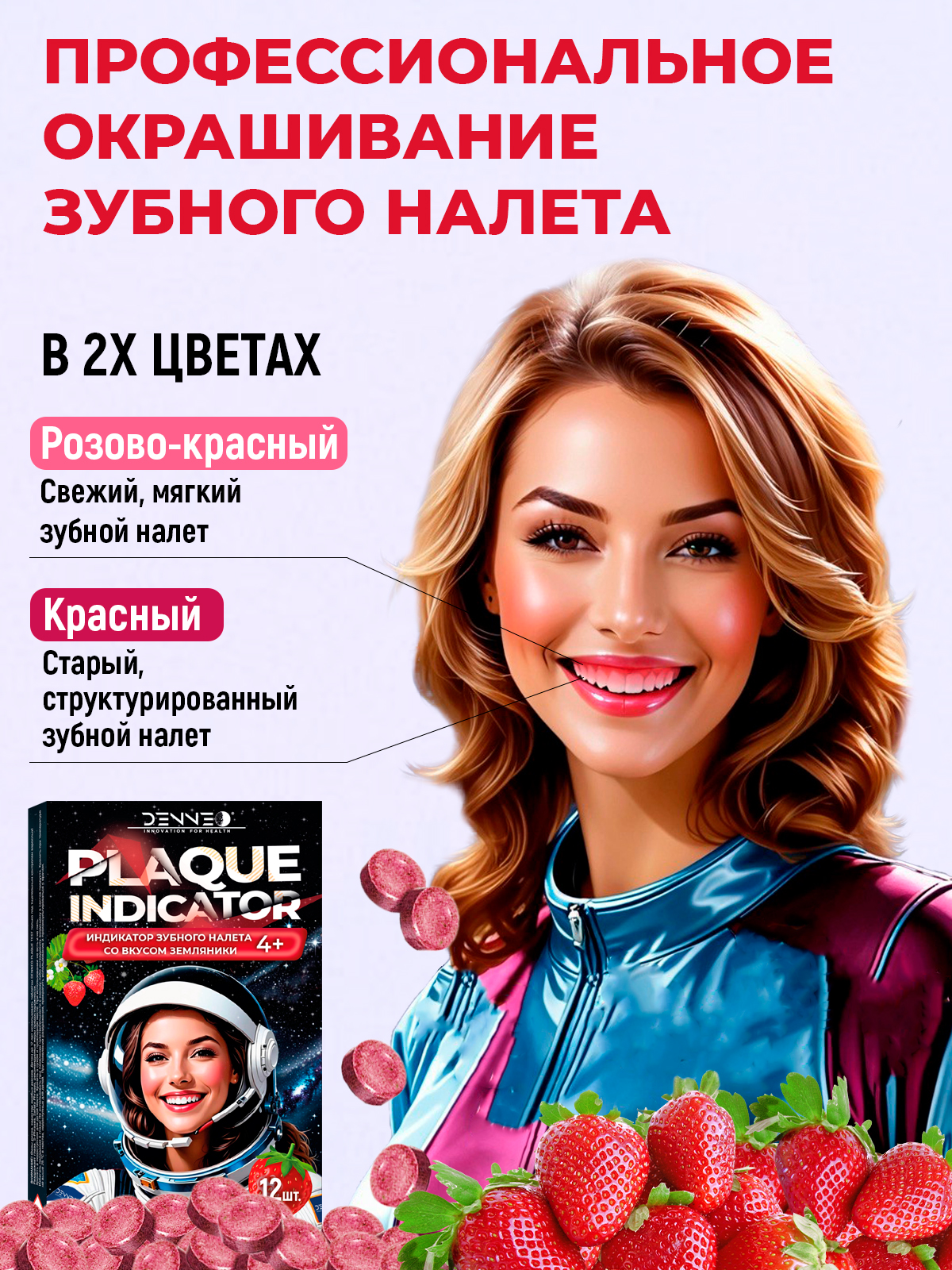 Индикатор зубного налета DENNEO со вкусом Земляники - фото 7