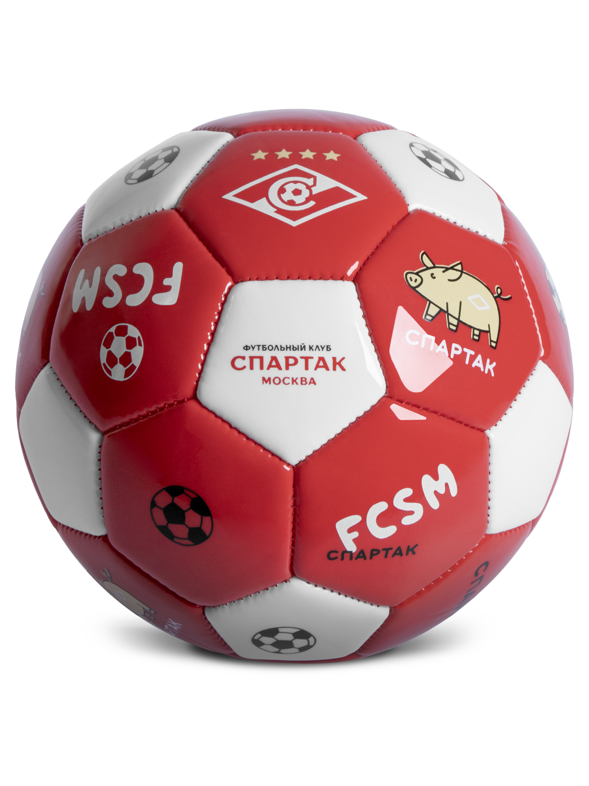 Спортивный мяч ФК Спартак Москва футбольный 15 см - фото 8