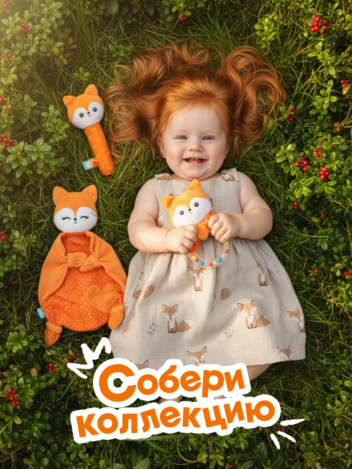 Игрушка Мякиши погремушка Лисичка Апельсинка - фото 8