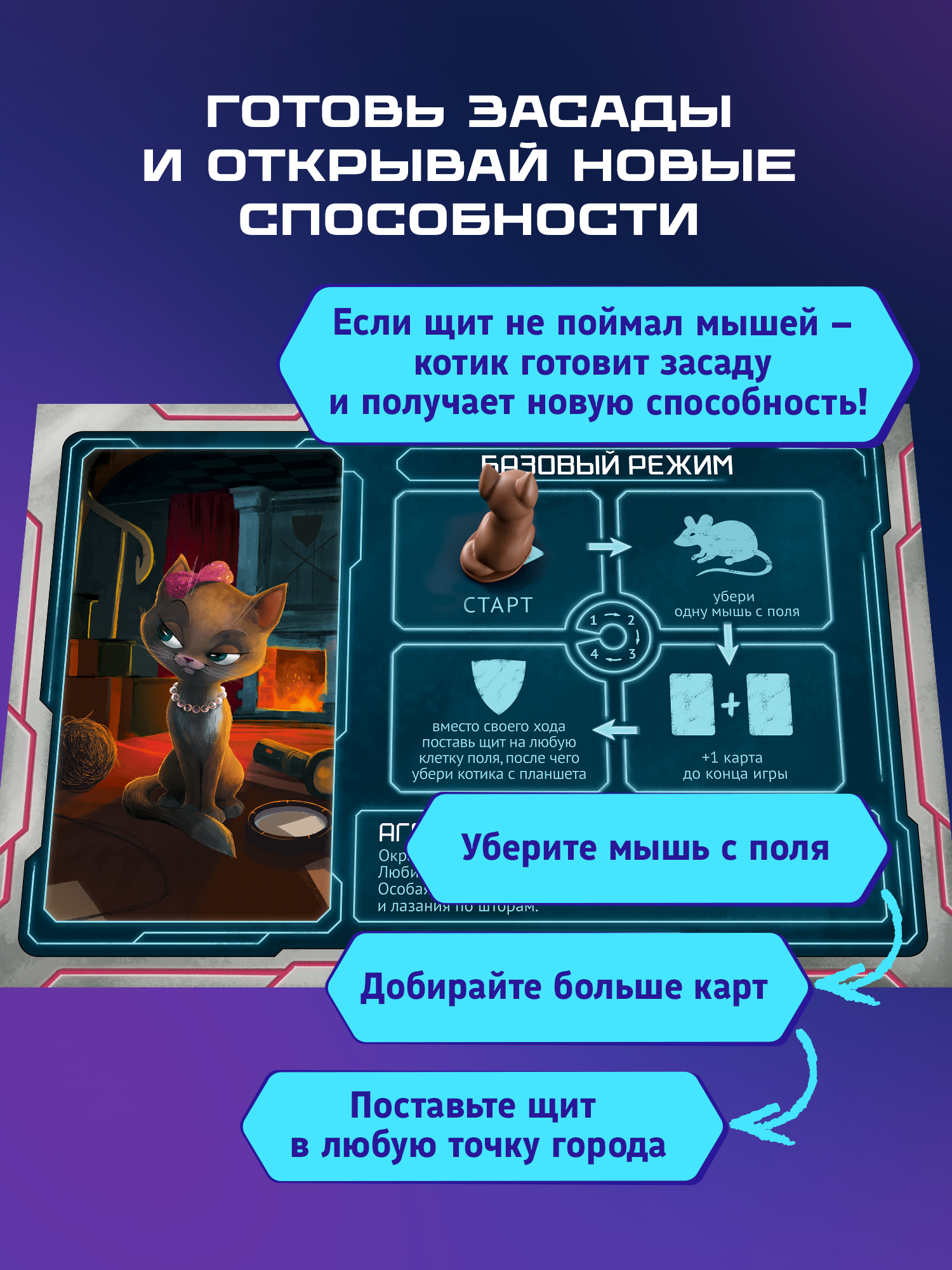 Настольная игра OneLab Котики на страже города - фото 4