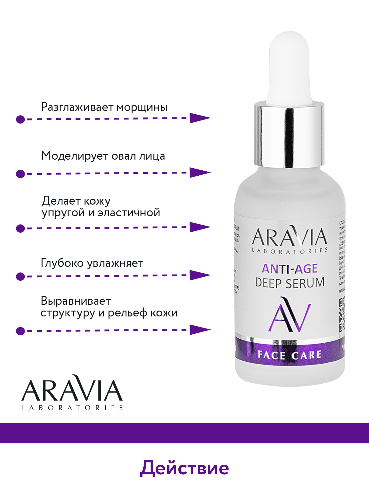 Сыворотка ARAVIA Laboratories ANTI-AGE DEEP SERUM 30 мл - фото 4
