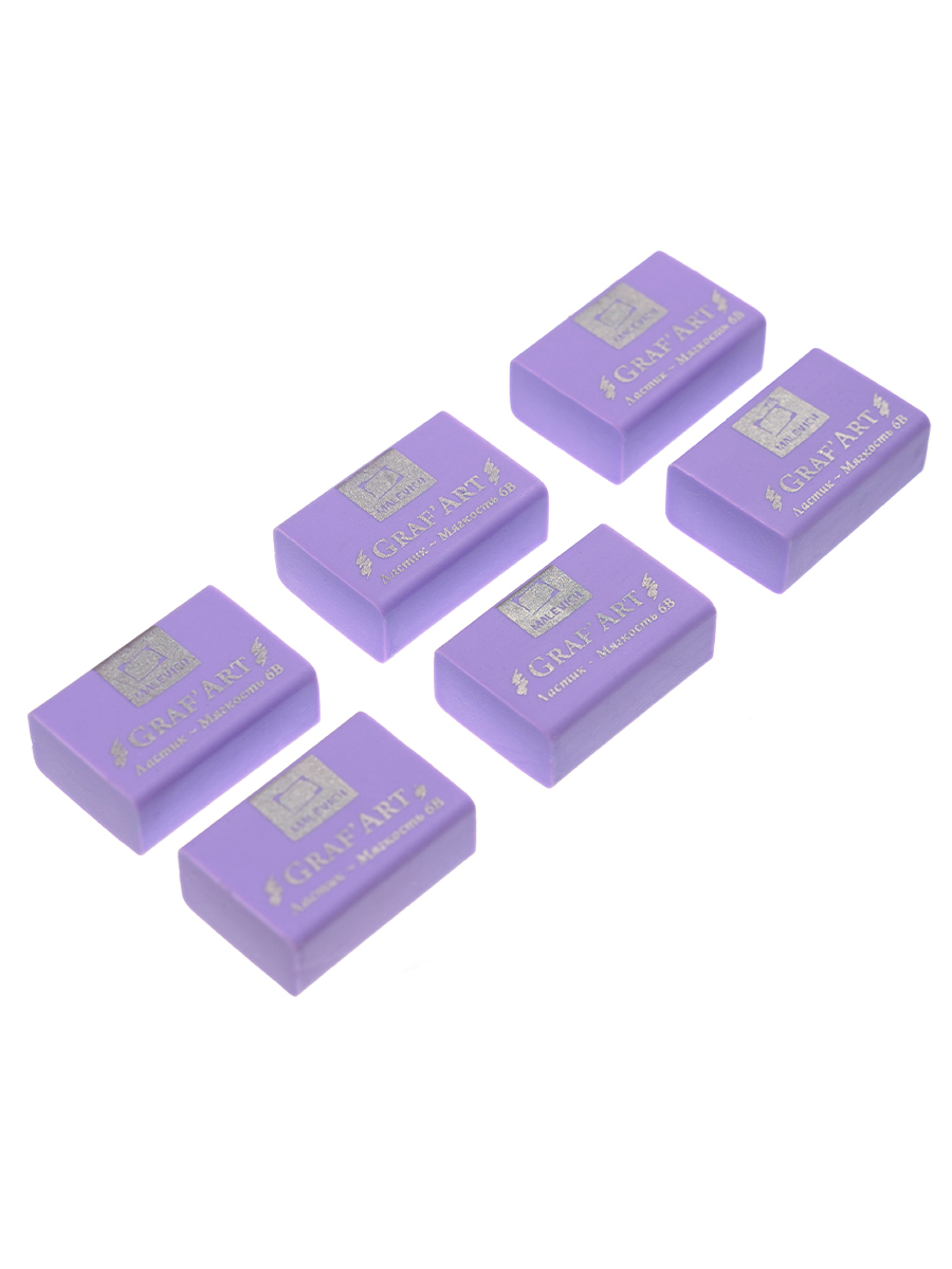 Ластик Малевичъ Фиолетовый 6 шт. - фото 6