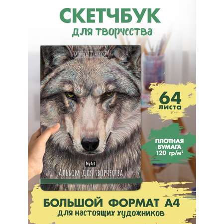 Альбом Проф-Пресс скетчбук. бумага 120 гр/м2. А4 64 лист. 1 шт.