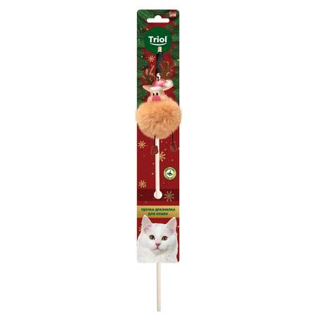 Игрушка-дразнилка для кошек Triol New Year Пушистый олененок 10-40см