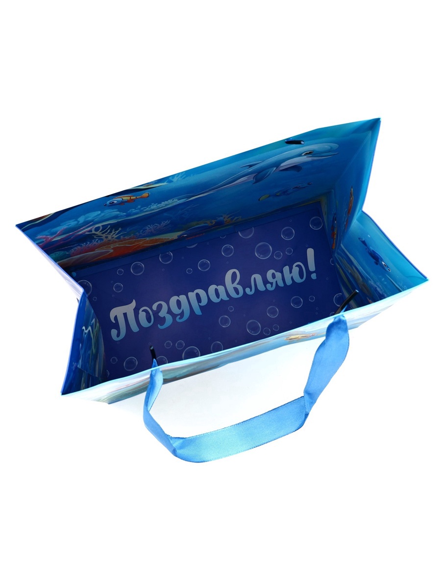 Пакет ламинированный Дарите Счастье Русалочка с тишью и открыткой ML 23 × 27 × 115 - фото 6