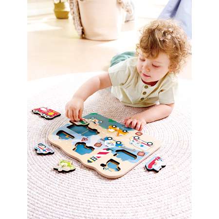 Игрушка Hape рамка-вкладыш Экстренные службы