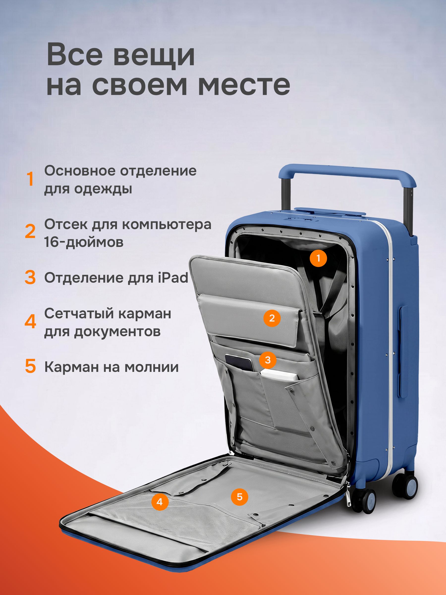 Чемодан MIXI - фото 2