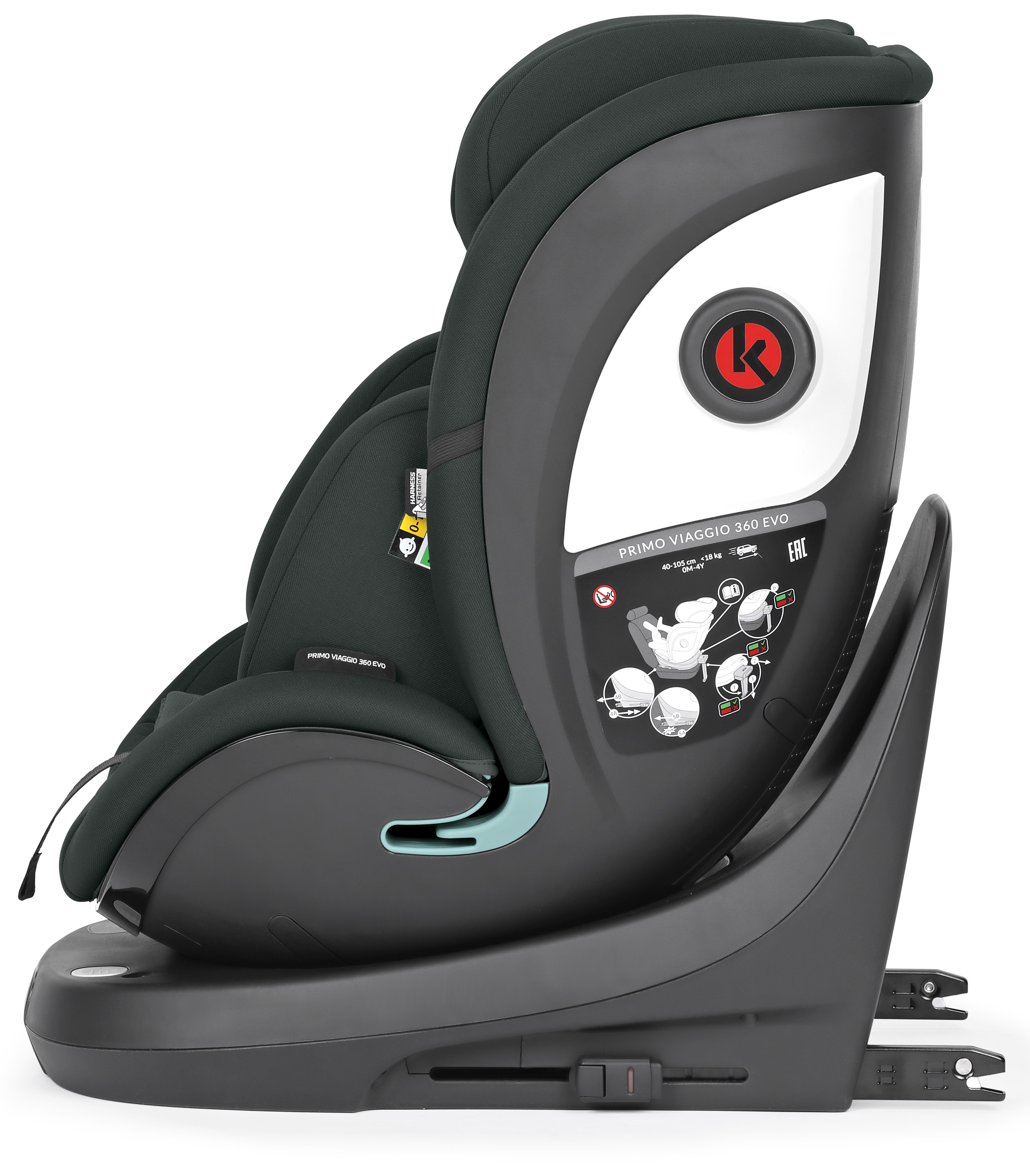 Автокресло Peg-Perego 360 Evo Isofix 0+/1/2/3 (0-36 кг) зеленый - фото 4