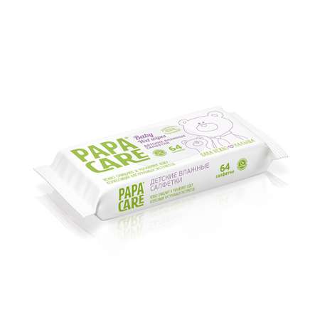 Влажные салфетки Papa Care 64 шт.