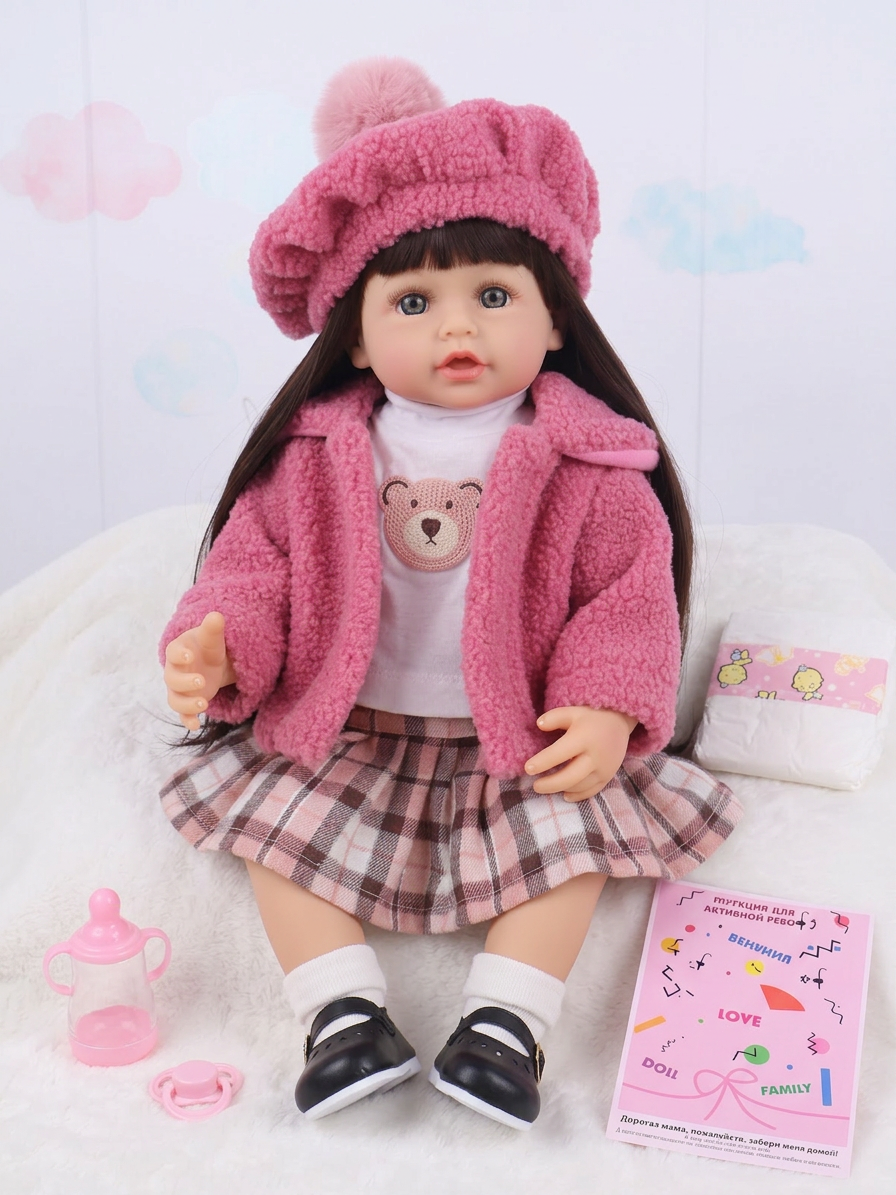 Кукла классическая QA BABY Реборн интерактивная говорящая высота 55 см KD22915А - фото 5