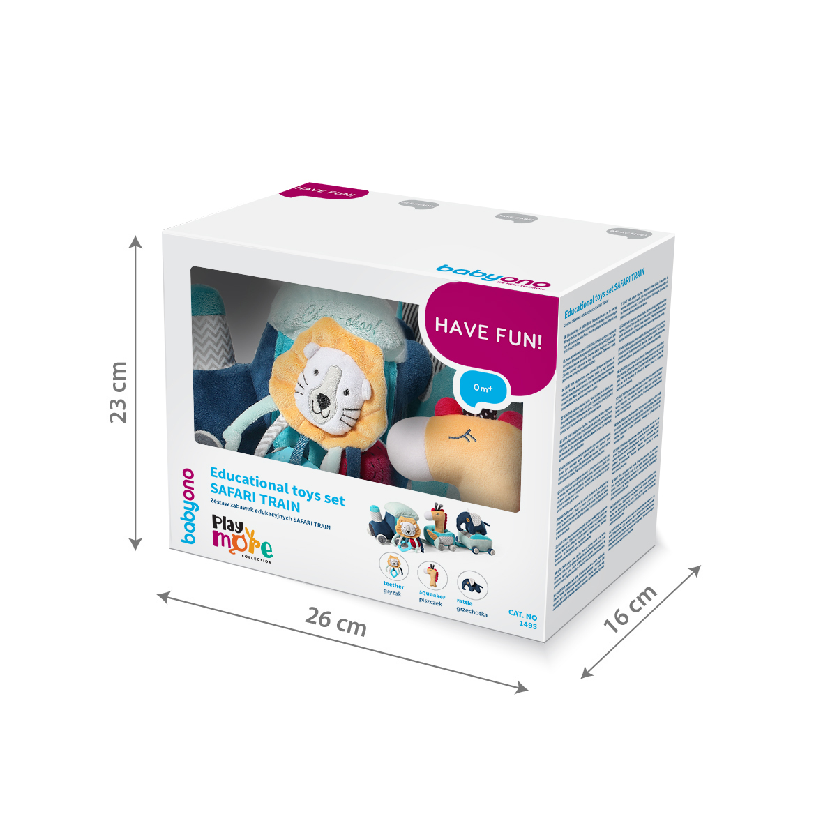 Игрушка мягкая Babyono SAFARI TRAIN 18 см - фото 10