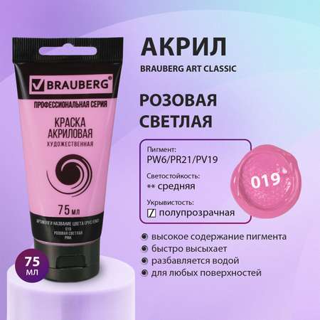 Краски акриловые Brauberg