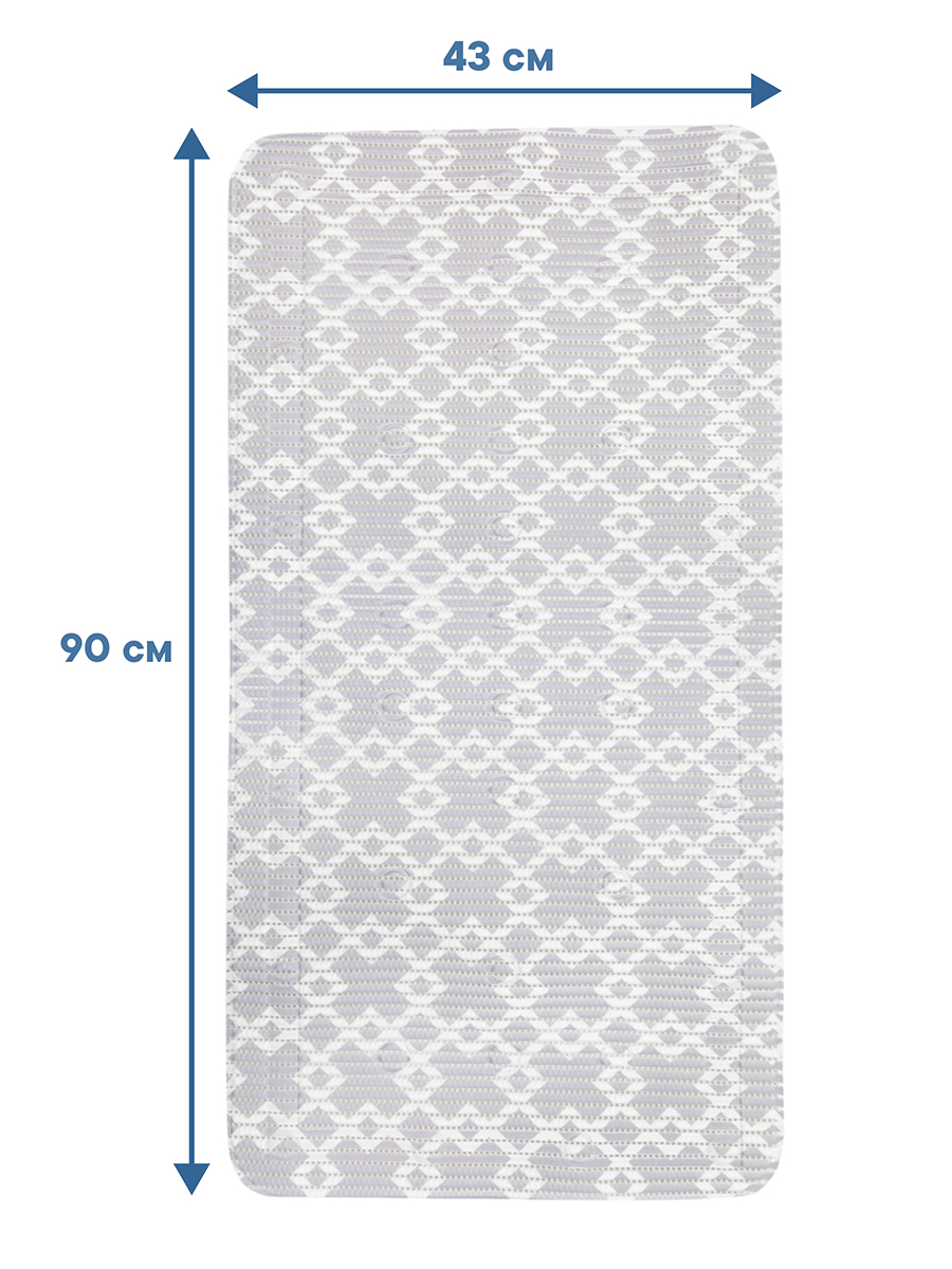 Коврик для ванной VILINA серый 43 x 90 см 1 шт. - фото 5