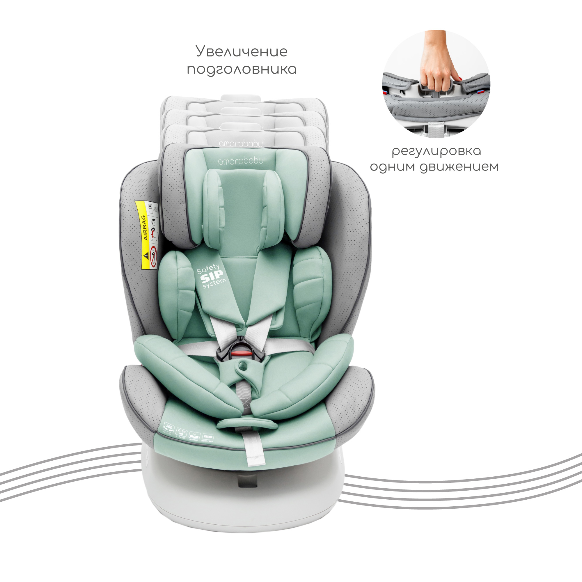 Автокресло Amarobaby Champion Isofix 0+/1/2/3 (0-36 кг) - фото 9