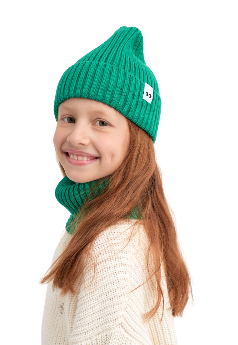Шапка и снуд wookee Шапка_СнудТемнозеленый - фото 3