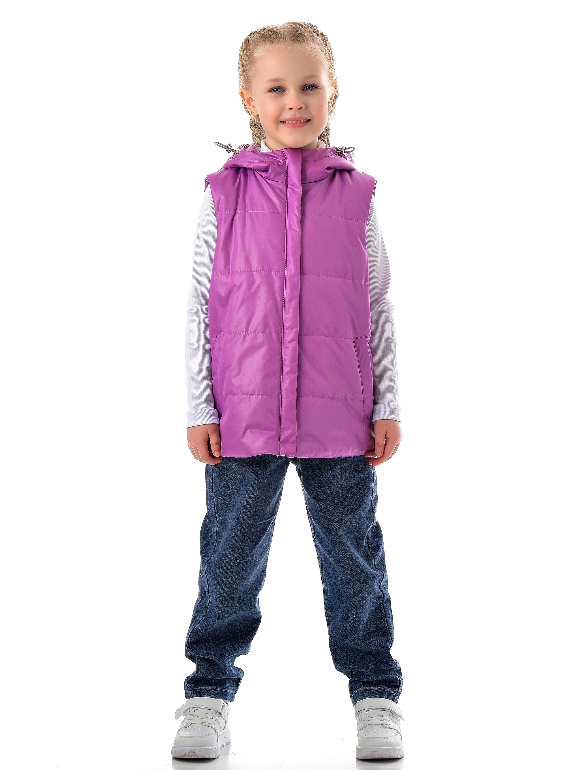 Жилет Rusland 925/т.сиреневый - фото 4