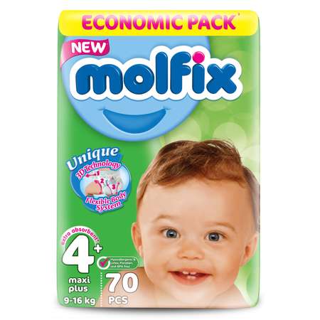 Подгузники Molfix Comfortfix 4 (9-16 кг) 70 шт.
