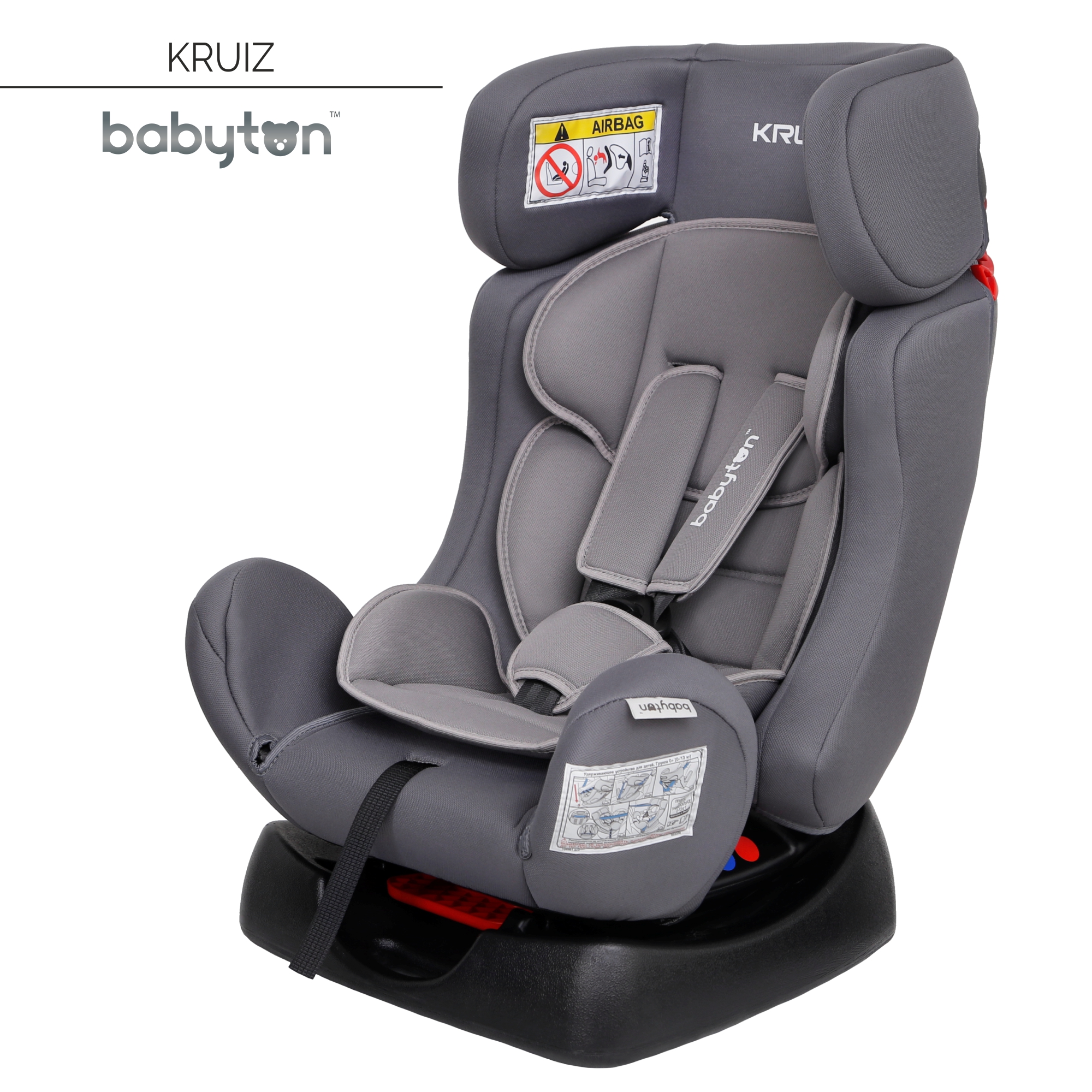 Автокресло Babyton Kruiz Grey 0+/1/2 (0-25 кг) - фото 22