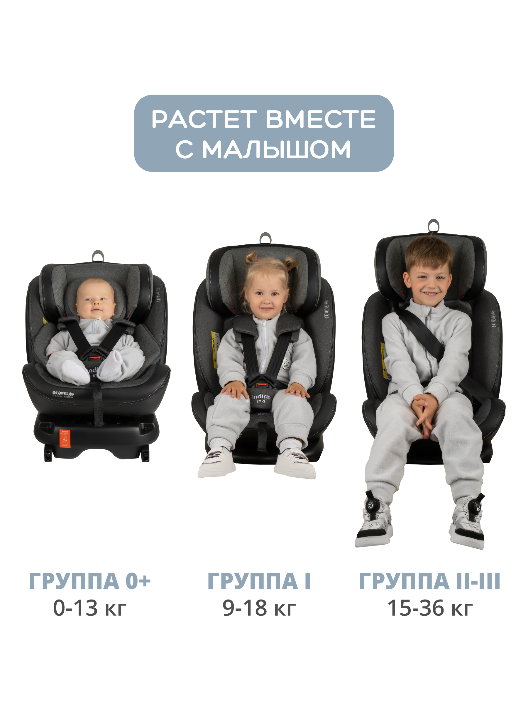 Автокресло Indigo Aero Isofix 0+/1/2/3 (0-36 кг) бежевый - фото 8