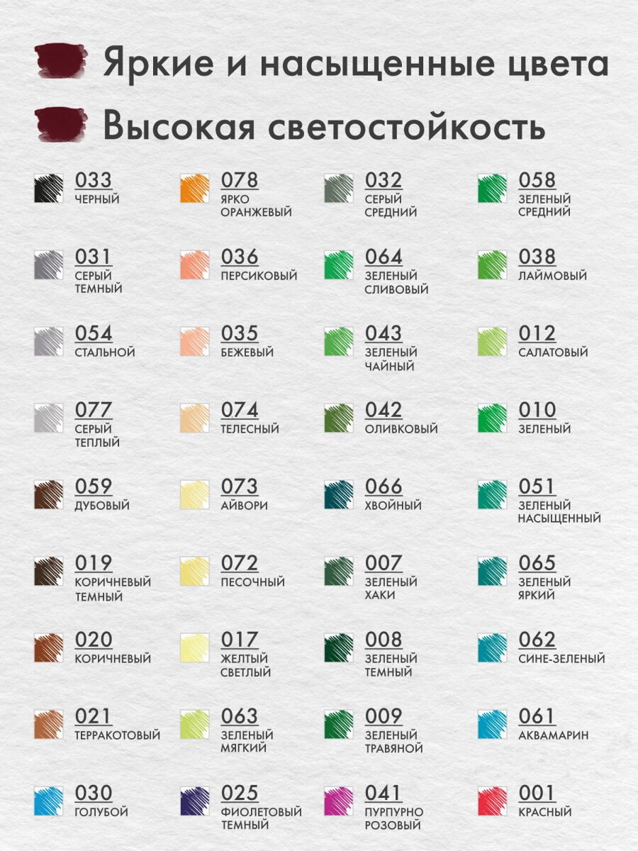 Карандаши акварельные Brauberg 72 шт. - фото 6