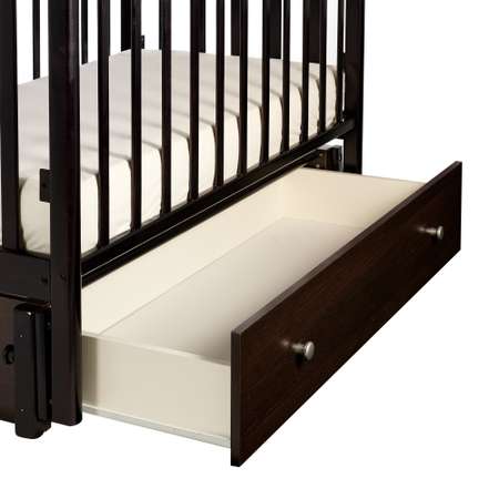 Детская кроватка Sweet Baby прямоугольная, продольный маятник (венге)