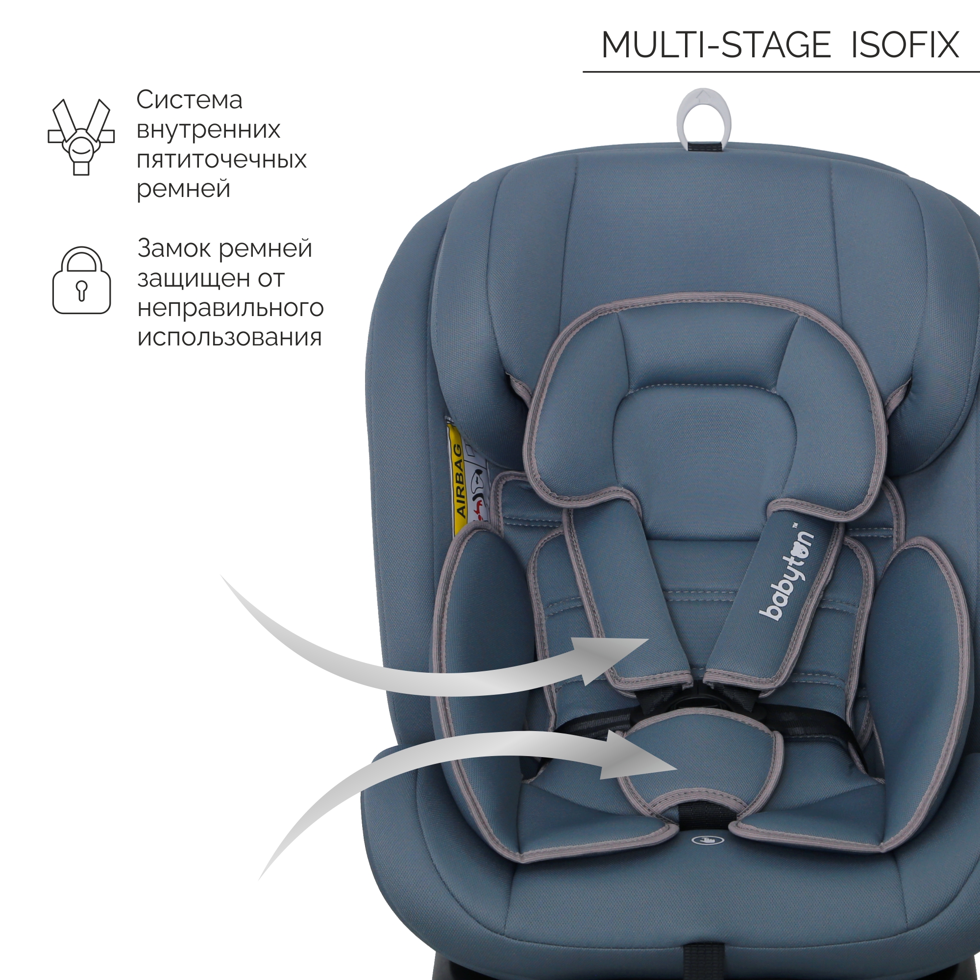 Автокресло Babyton Multi-Stage ISOFIX 0+/I/II/III Isofix 0+/1/2/3 (0-36 кг) - фото 4