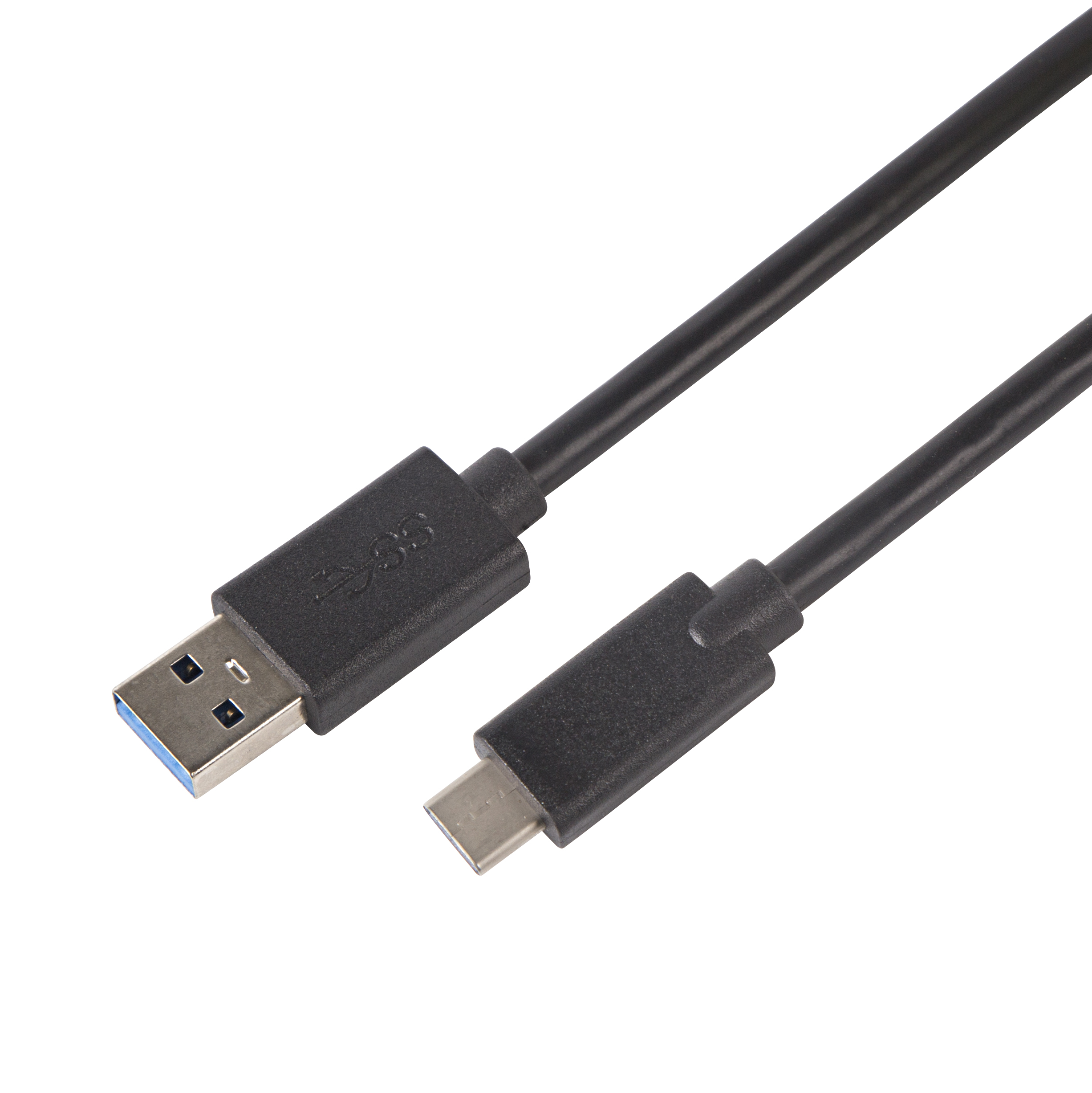 Кабель REXANT USB-A 3.0 - Type-C 3.1 3А 1 метр ПВХ черный - фото 1