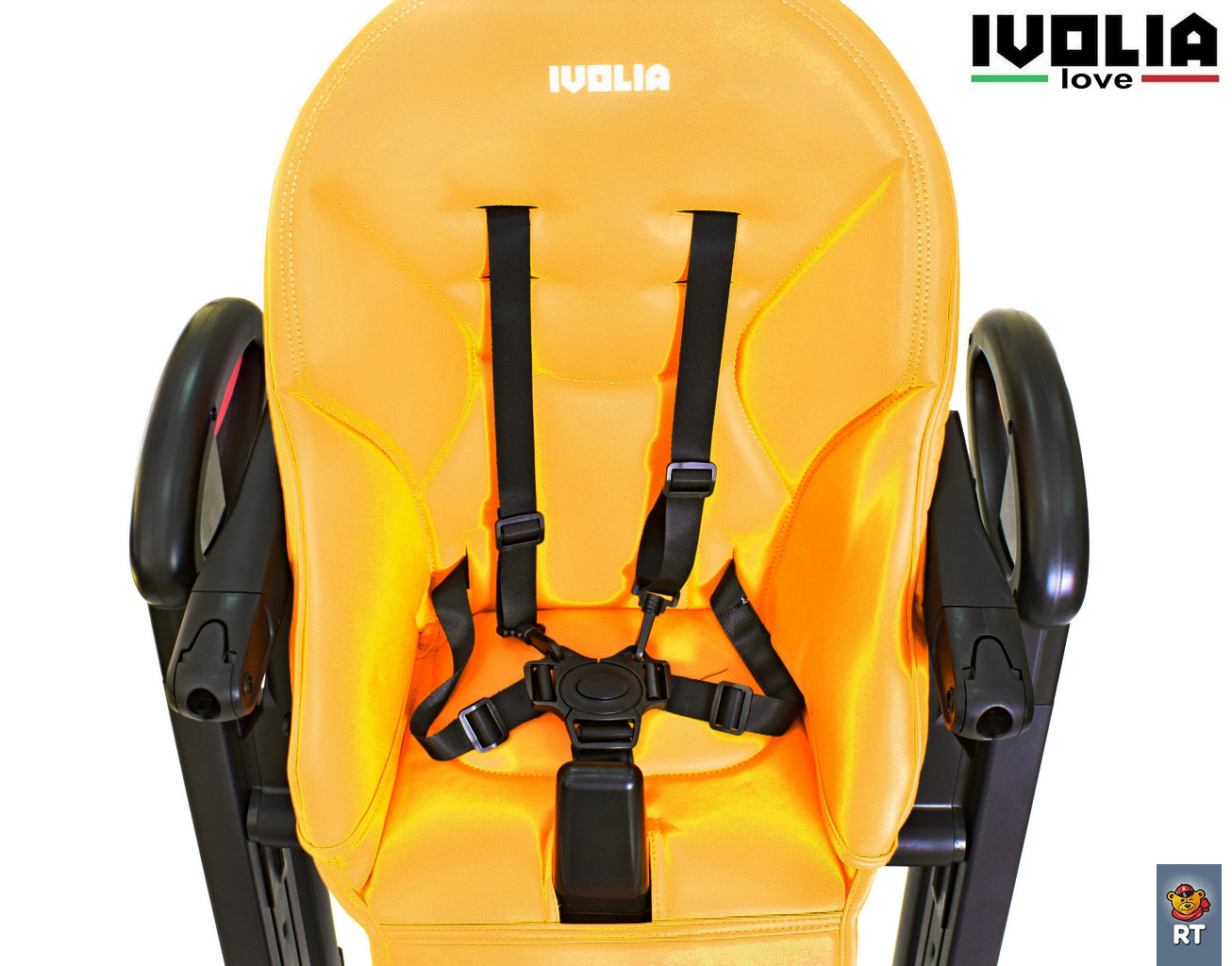 Стульчик для кормления Ivolia LOVE 02 4 колеса orange трансформер - фото 14