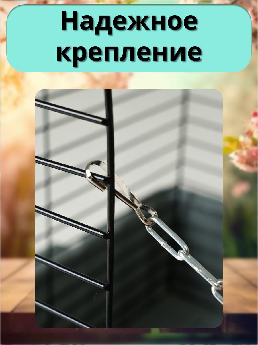 Гамак для грызунов PetiPet зеленый серый 22х10 тоннель - фото 7